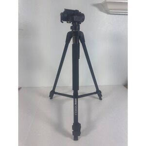 Sunpak 5858DLX Tripod Unisex OS Black Excellent Lightweight Aluminum 3-Way Pan‎